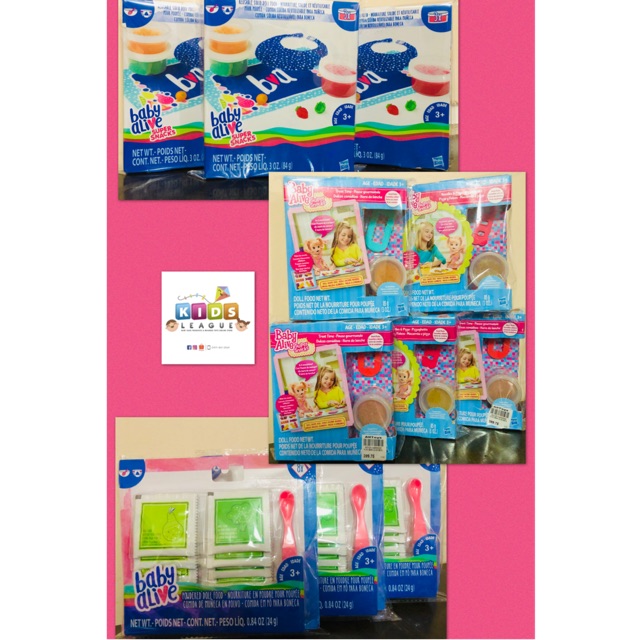 Baby Alive Assortment Doll Food Packs Sold Per Pack Shopee Philippines