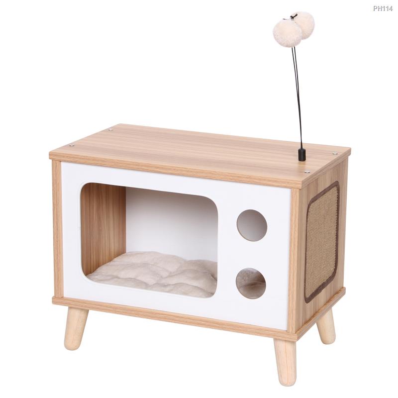 Meow small furniture Kerry TV cat climbing frame small solid wood cat frame removable jumping platfo #6
