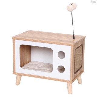 Meow small furniture Kerry TV cat climbing frame small solid wood cat frame removable jumping platfo #6