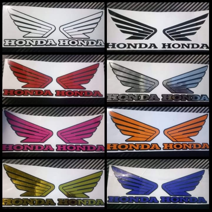 Honda Logo Wings 1 Pair For All Honda Motorcycle Shopee Philippines
