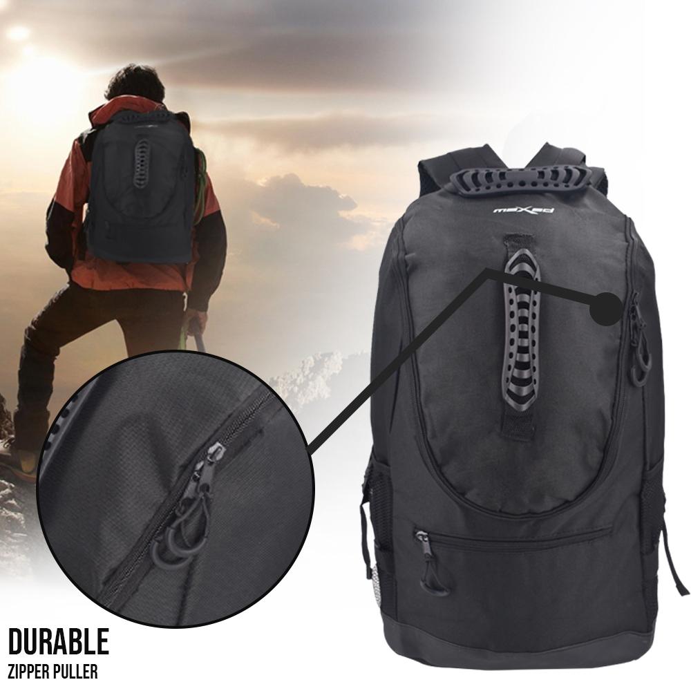 Maxed Black Hiking Mountain Backpack & Travel Carry-On Rainproof Bag ...