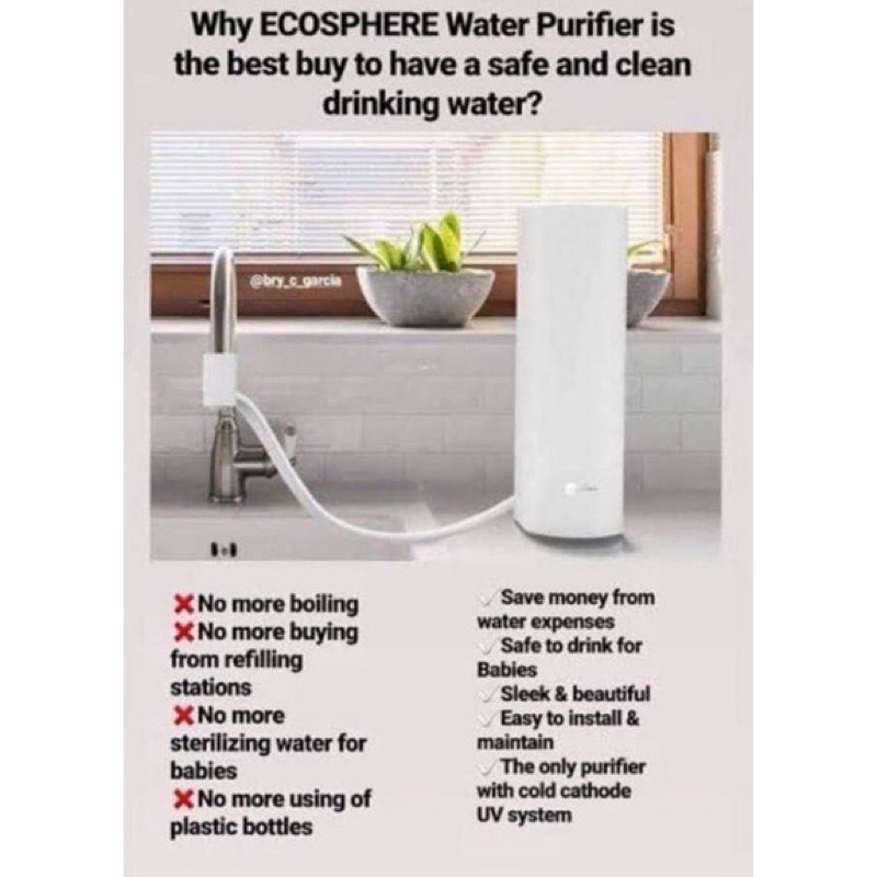 NU SKIN ECOSPHERE WATER PURIFIER