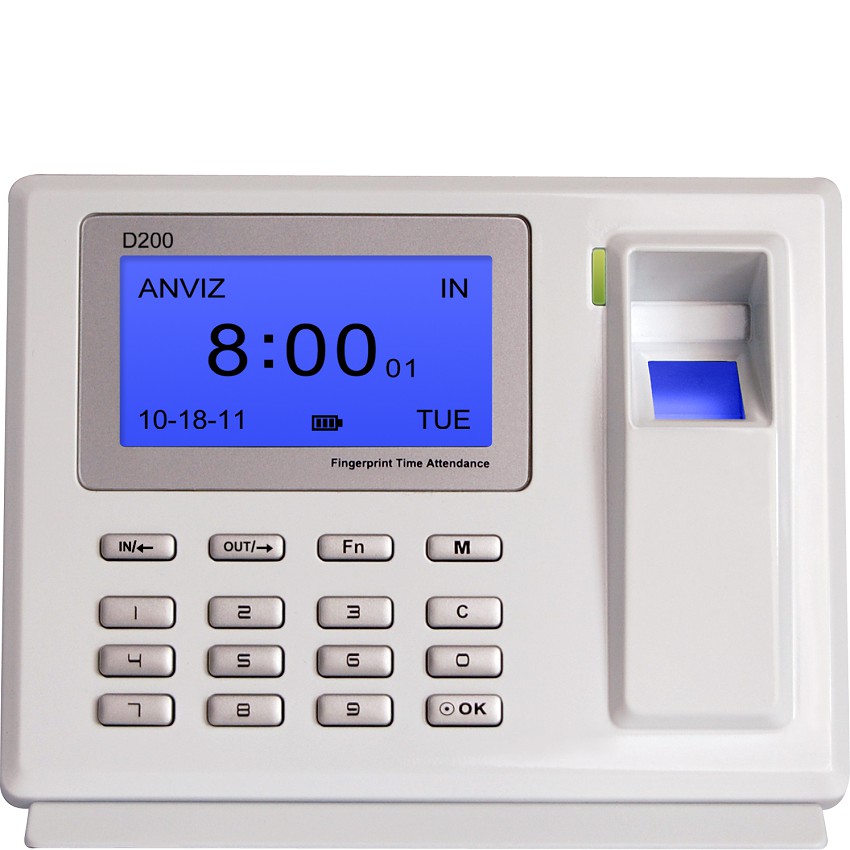 Anvis D200 Biometric Fingerprint Time Attendance (White) Shopee