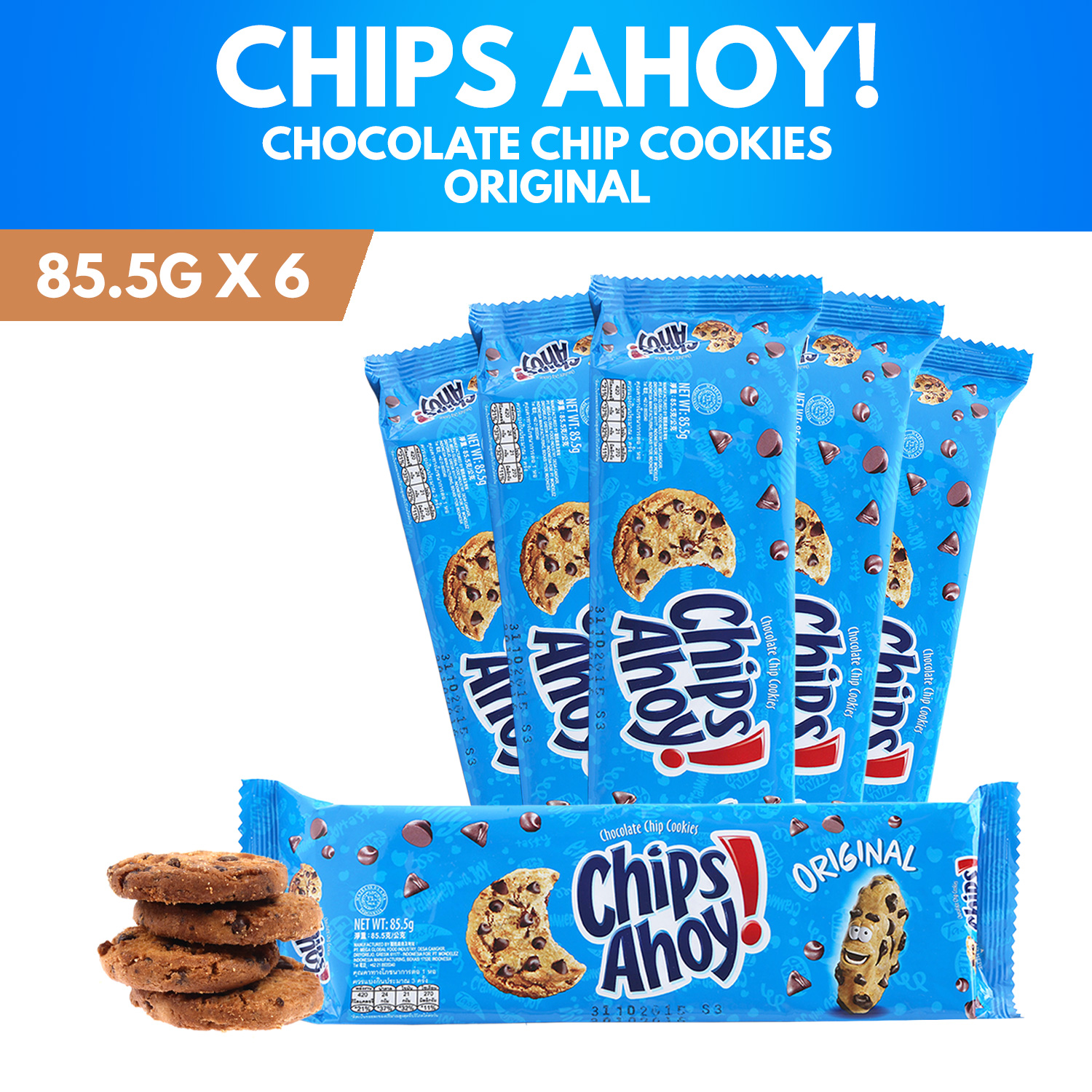 Chips Ahoy! Original 85.5g (Pack of 6) Shopee Philippines