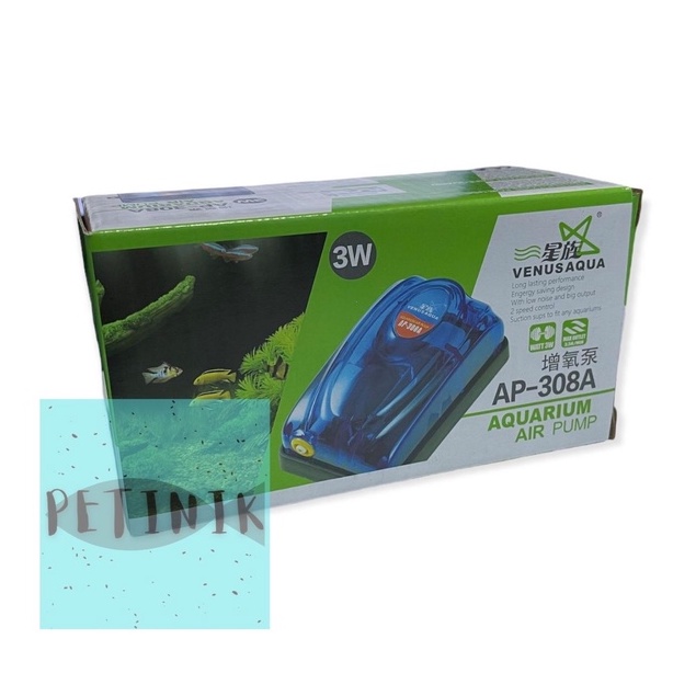 Venus Aqua Single Air Pump AP208/AP308A Aquarium Air Pump Shopee