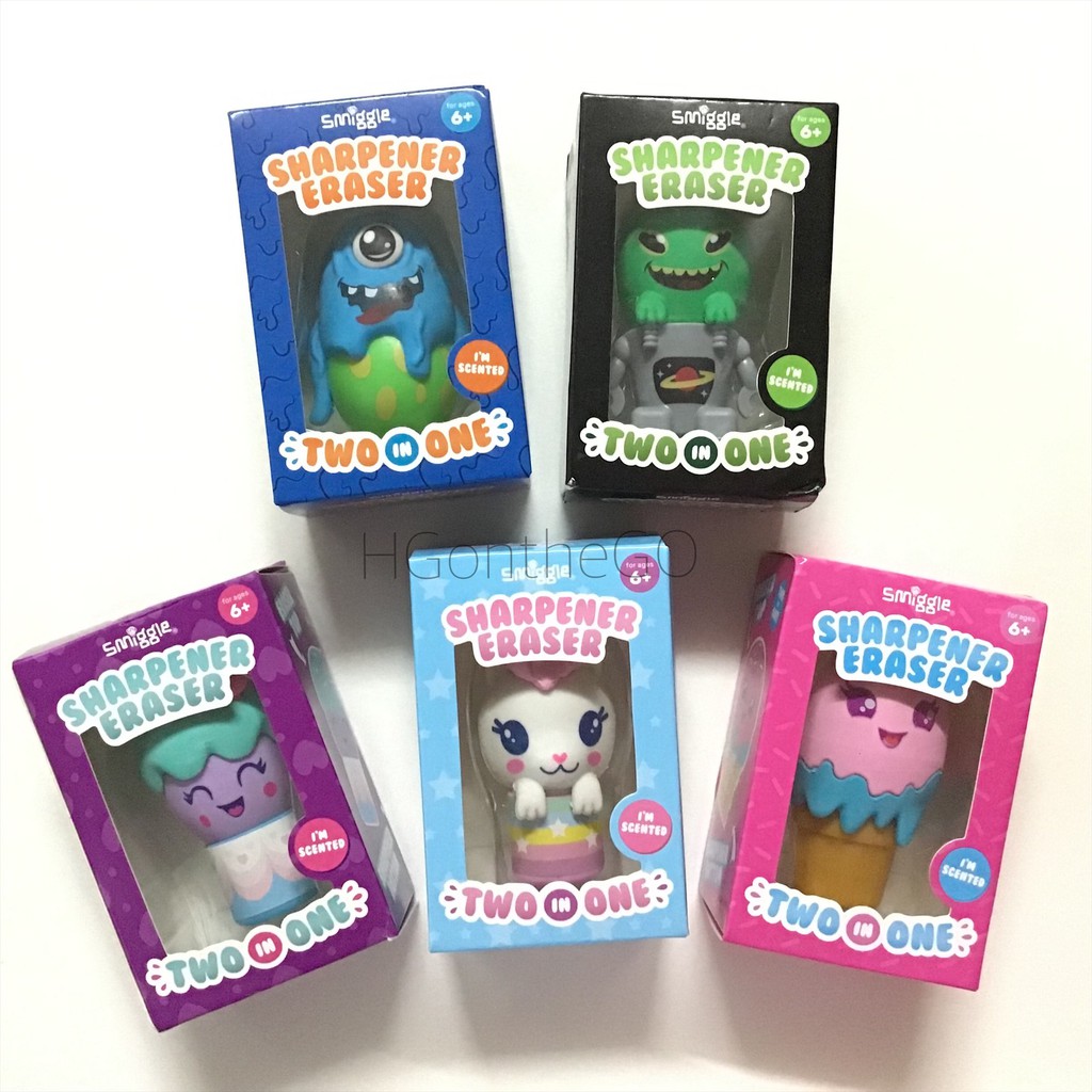 Smiggle Sharpener & Eraser 2 In 1 (1pc) Shopee Philippines