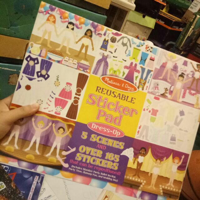 melissa and doug reusable sticker pad dress up