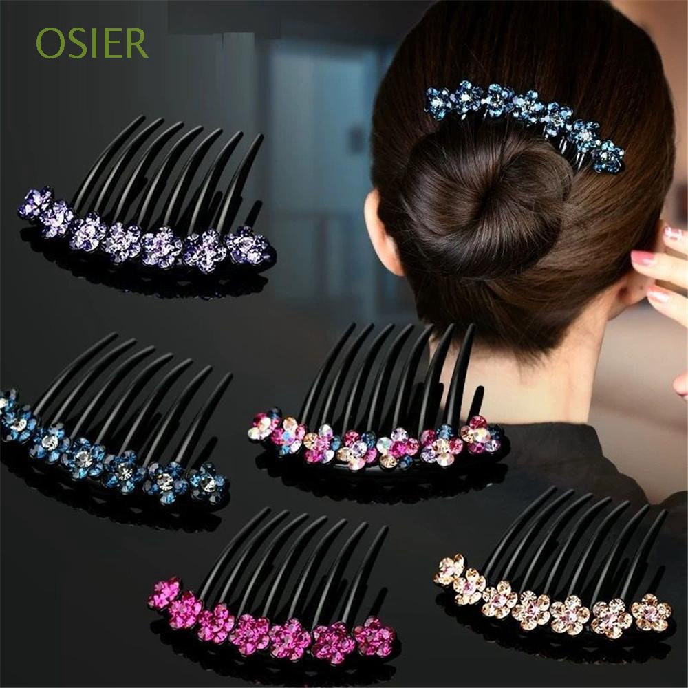 Osier Hair Clip Hair Fold Wrap Headwear Rhinestone Hair Combs