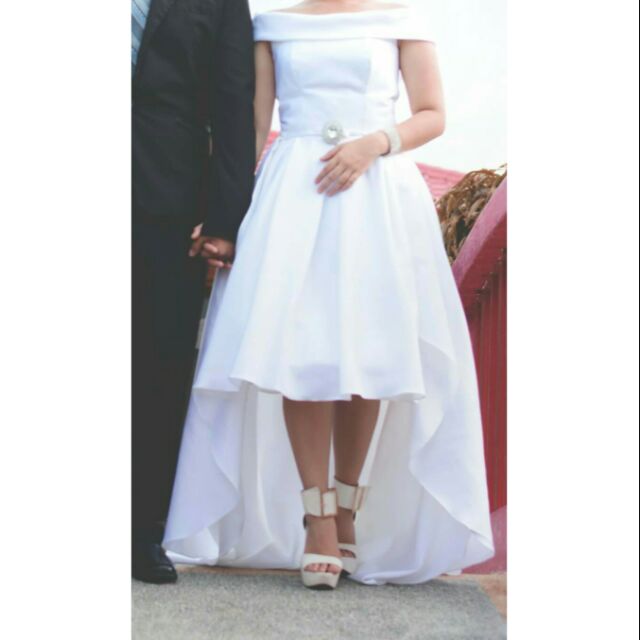 white cocktail dress with sleeves