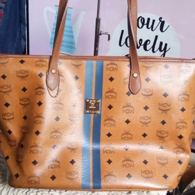 cognac tote bag