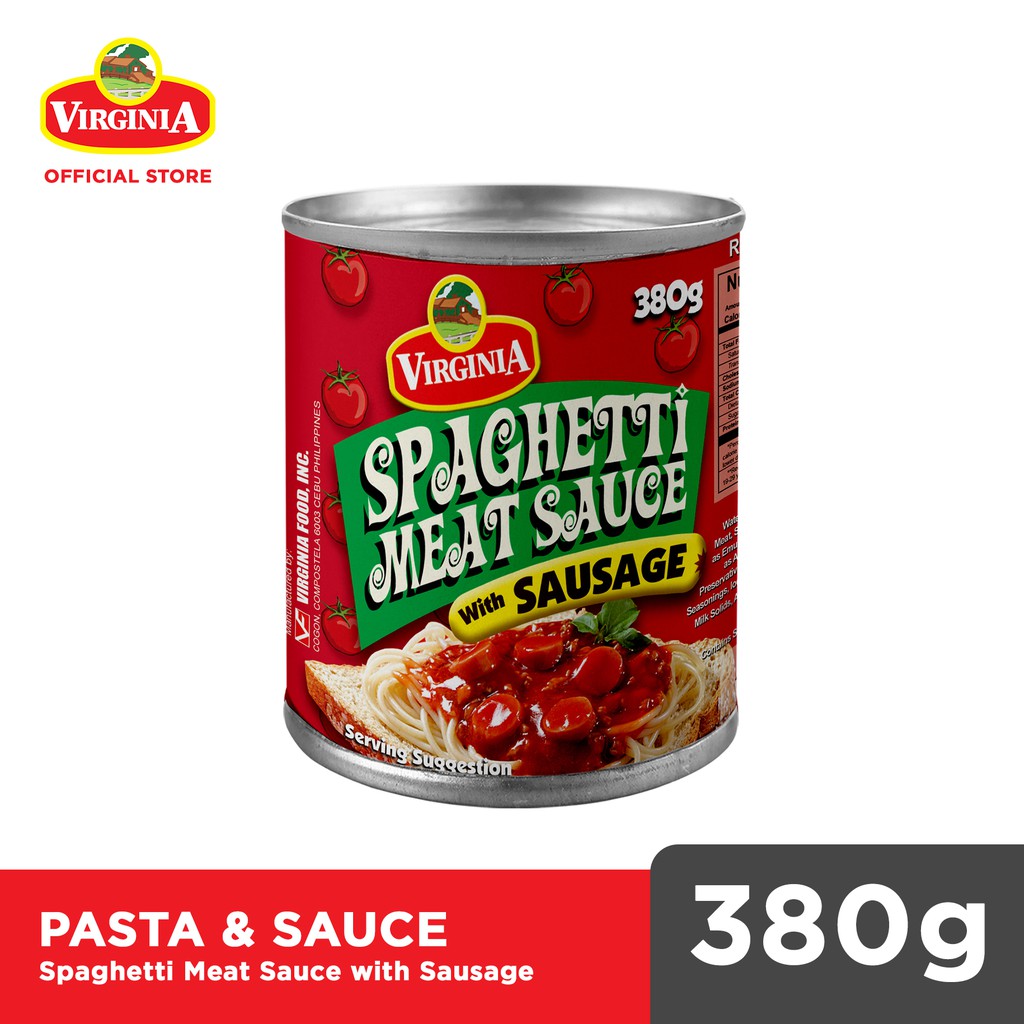 Virginia Spaghetti Meat Sauce with Sausage 380g Shopee Philippines