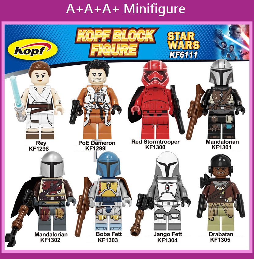 lego red mandalorian minifigure