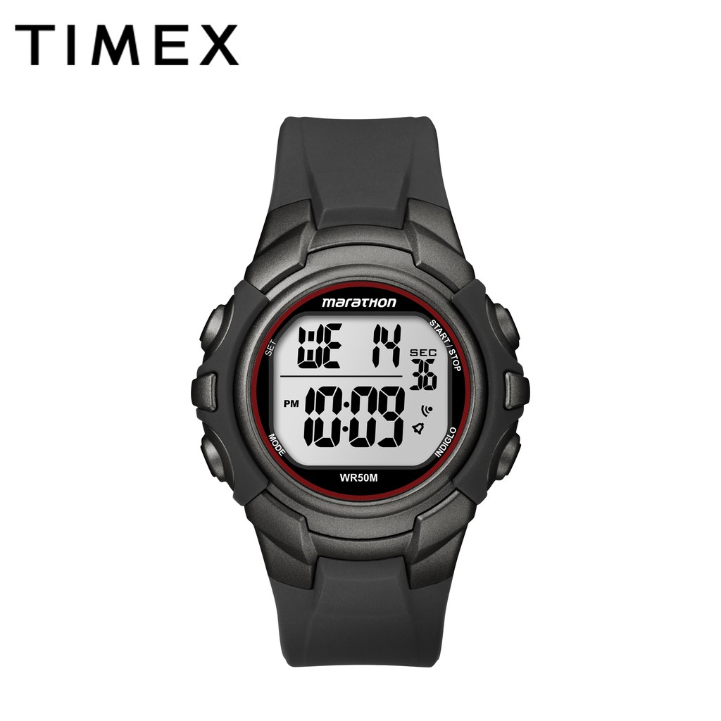 Timex Marathon Black Rubber Strap Watch For Men T5K642 SPORTS | Shopee  Philippines