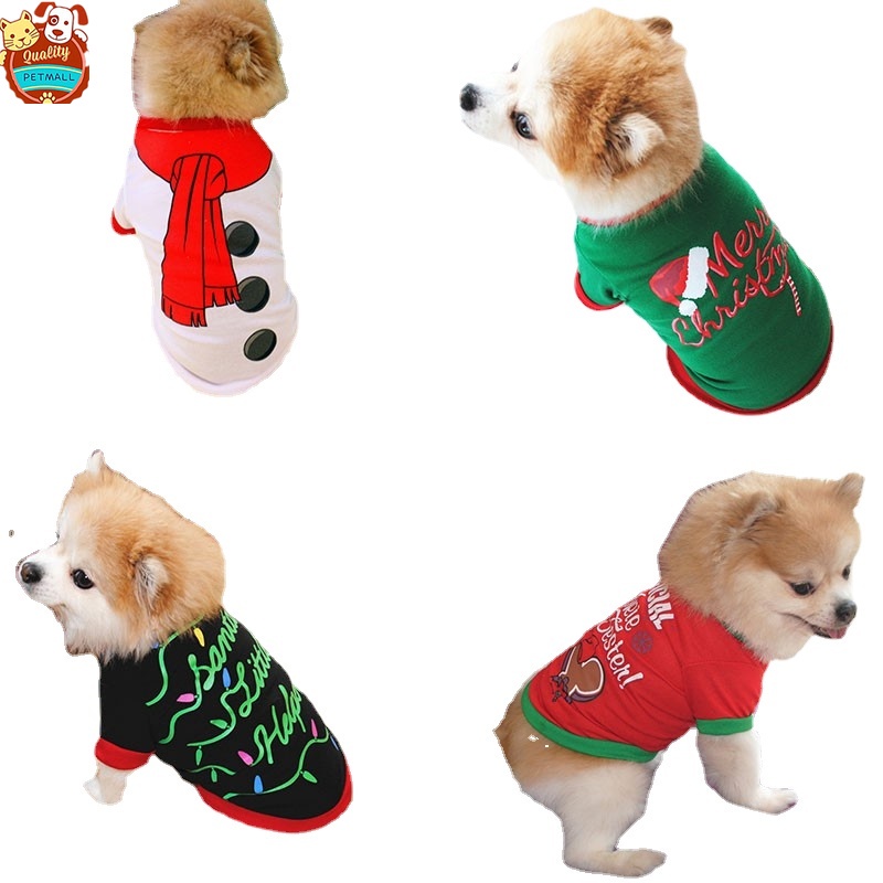 Petmall Christmas Dog Clothes Cotton Pet Clothing For Small Medium Dogs #2