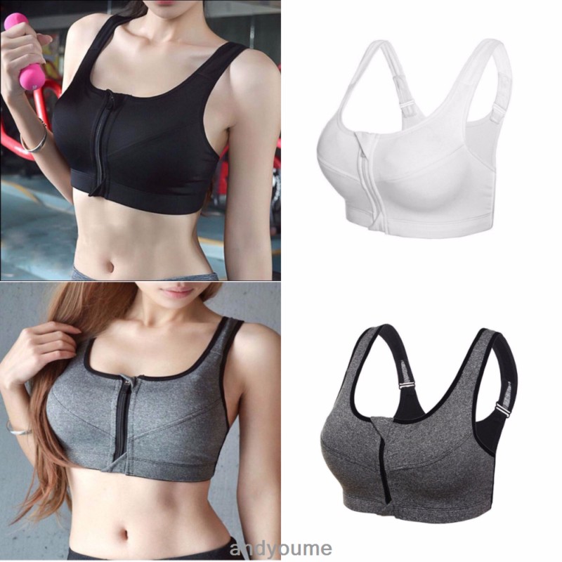 zip up front bra