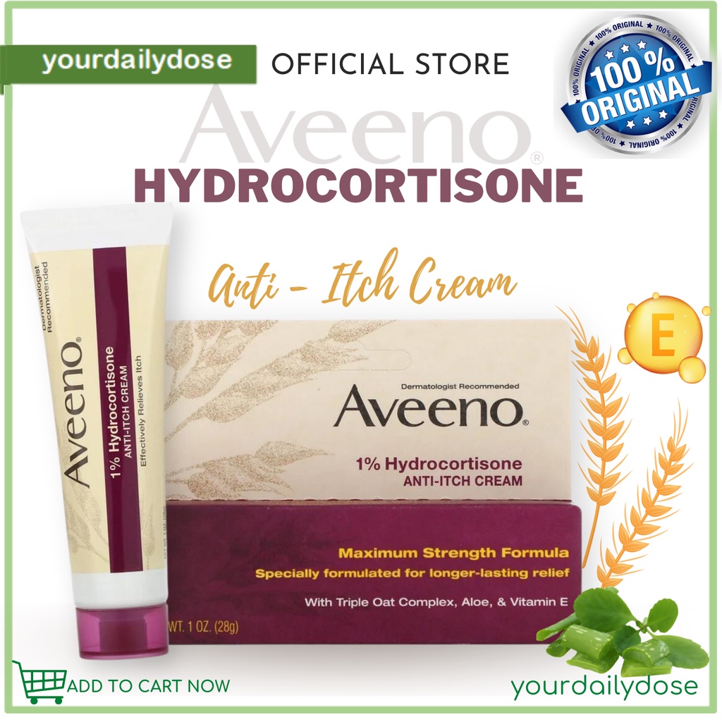 Aveeno ANTI ITCH CREAM 1 HYDROCORTISONE 1 oz 28 g Shopee Philippines