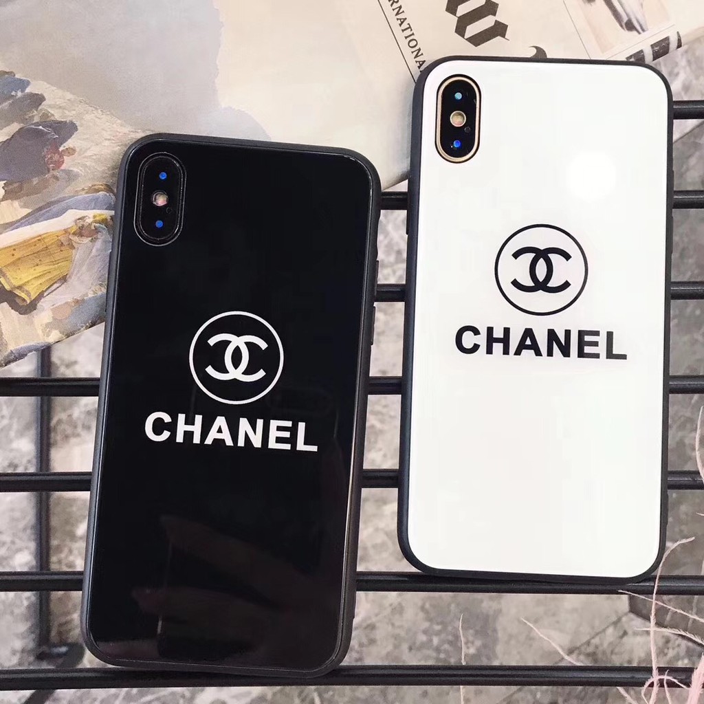 Tide Fashion Big Iphone Xs Max Chanel Simple Glass Mirror 6 6s Mobile Phone Shell Shopee Philippines