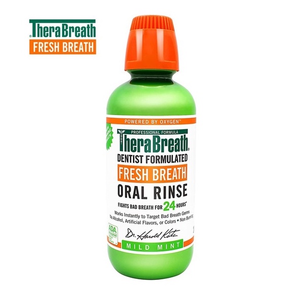 TheraBreath Fresh Breath Dentist Formulated Oral Rinse, Mild Mint 473ml