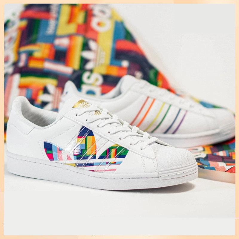 rainbow shell toe adidas