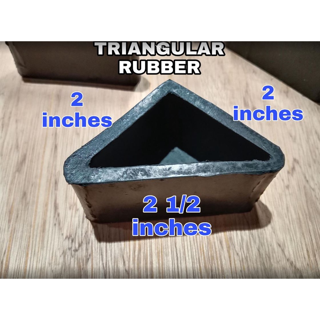 TRIANGULAR 2 inches Rubber Footings HEAVY DUTY Protection-SOLD PER ...