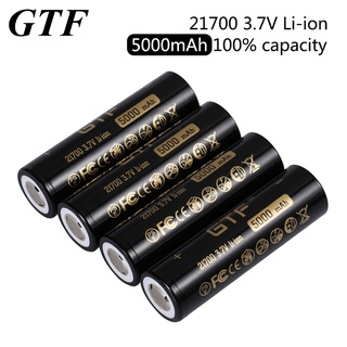 GTF 21700 3.7V 5000mAh real capacity Li-Ion Rechargeable Battery for Flashlight electronic car flat