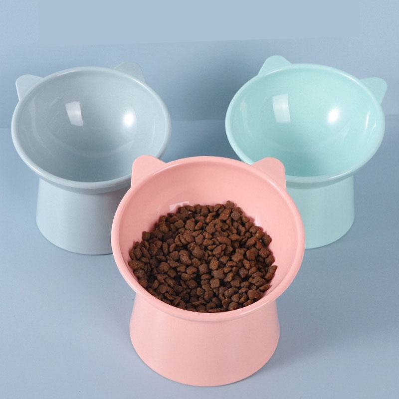 dog food bowl  pet cat protects cervical vertebravels high feeding bowl cat dog elevated bowls large #4