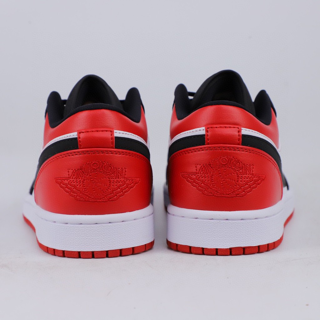 100 Original Nike Air Jordan 1 Low Black Toe Aj1 Low Top Black Toe Sport Shoes For Men Shopee Philippines