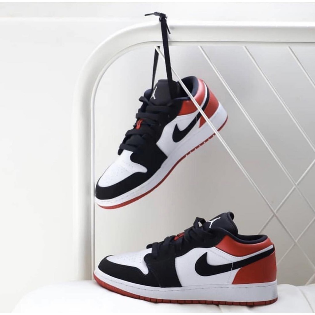 Air Jordan 1 Low Black Toe Sneakers For Men And Women Kids With Box And Paperbag Cod Shopee Philippines