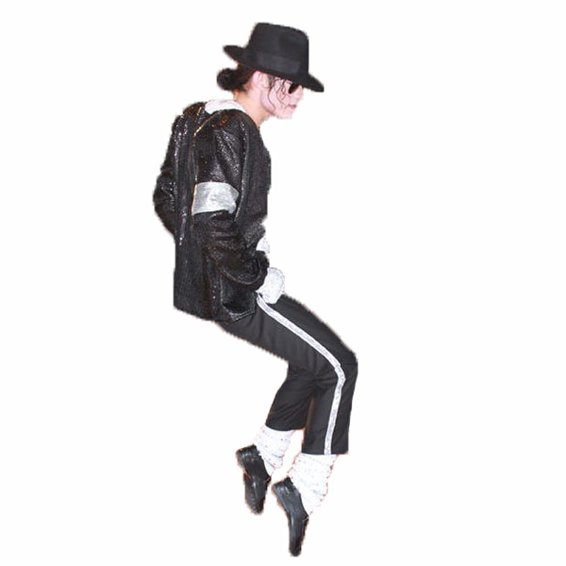 Michael Jackson Costume Dress MJ Billie Jean Jacket+Free Billie Jean Glove 