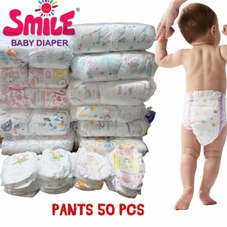 SmileBaby 50Pcs Baby Disposable Diapers Baby Diaper Pant For Baby Pants Korean Diaper Pant