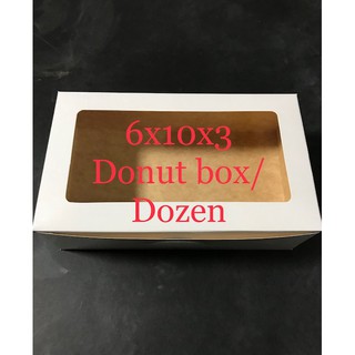 6x10x3 Cake Box and Pastry Box (Dozen Donut Box) / 10 or 20 pcs per pack #1