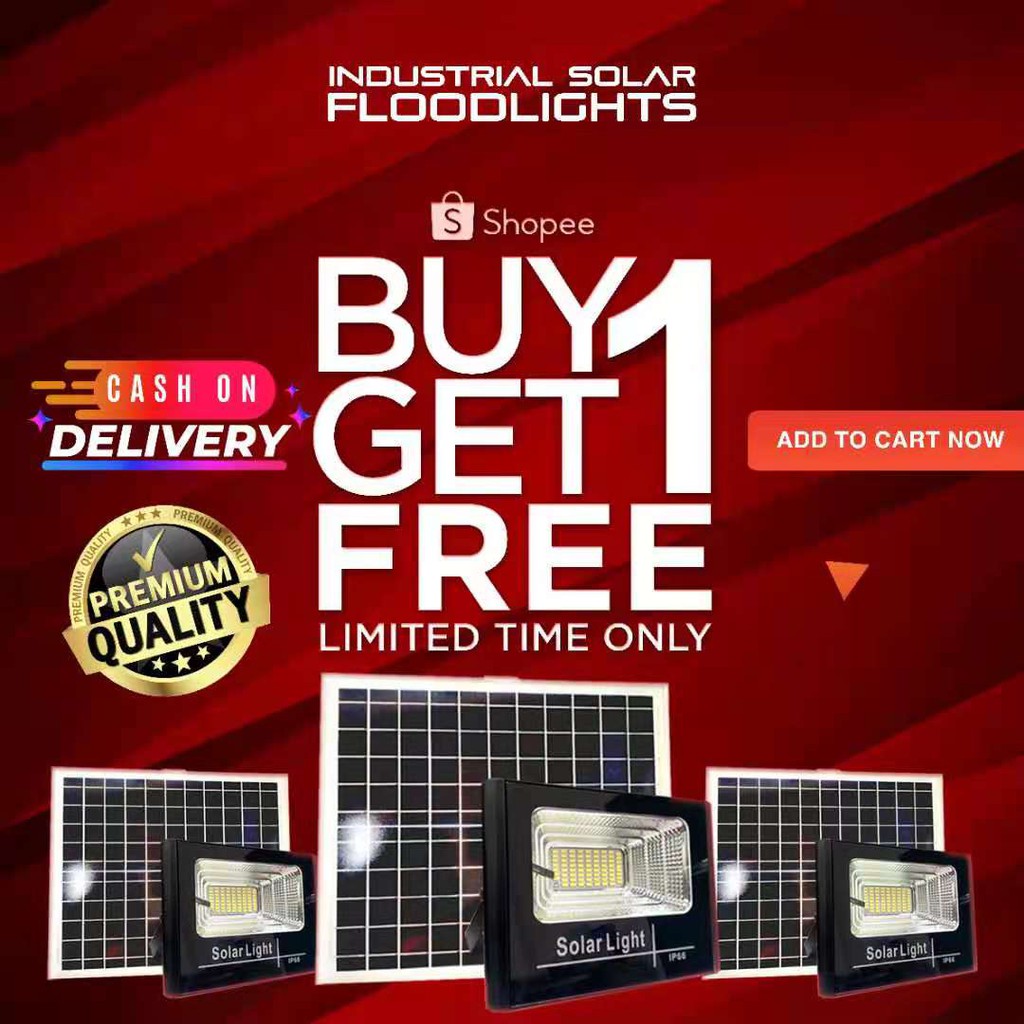 Industrial 300W New Buy1 Take1 Heavy Duty LED Wall Light Outdoor Flood light with Solar Panel