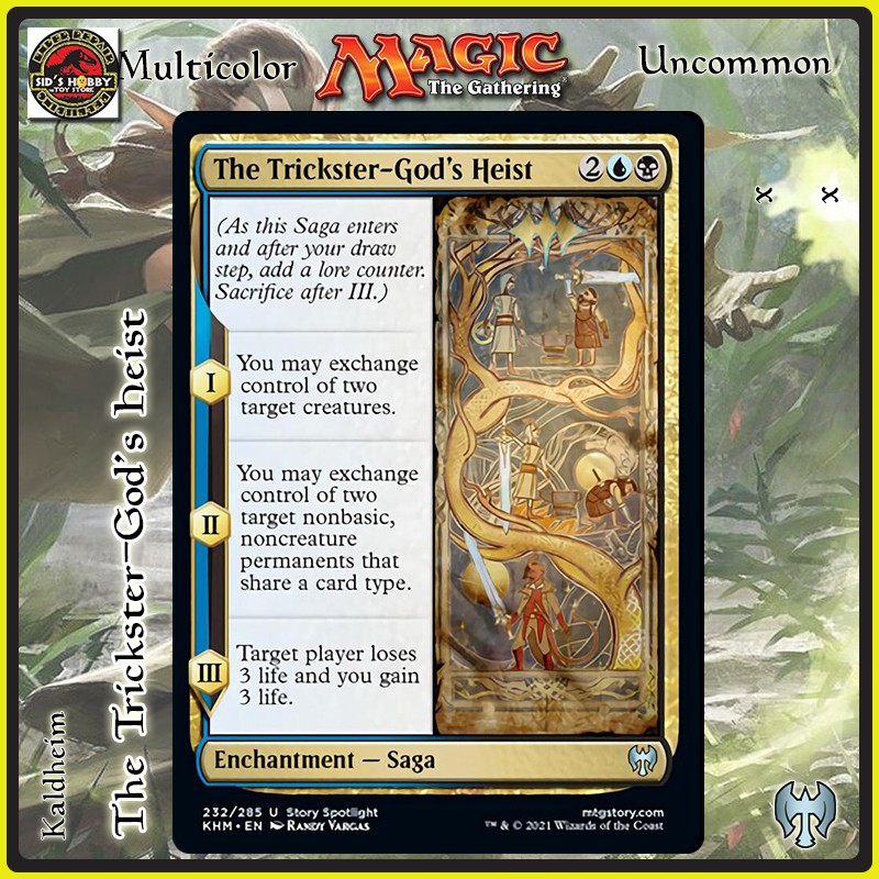 THE TRICKSTER-GOD'S HEIST X4 Kaldheim KHM Magic MTG MINT CARD 