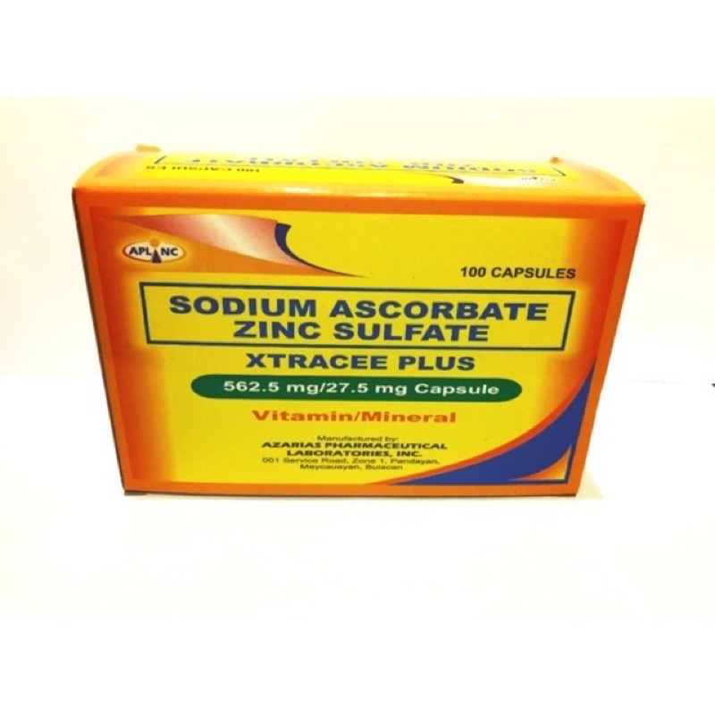 COD! AUTHENTIC XTRACEE PLUS Sodium Ascorbate Zinc Sulfate 100