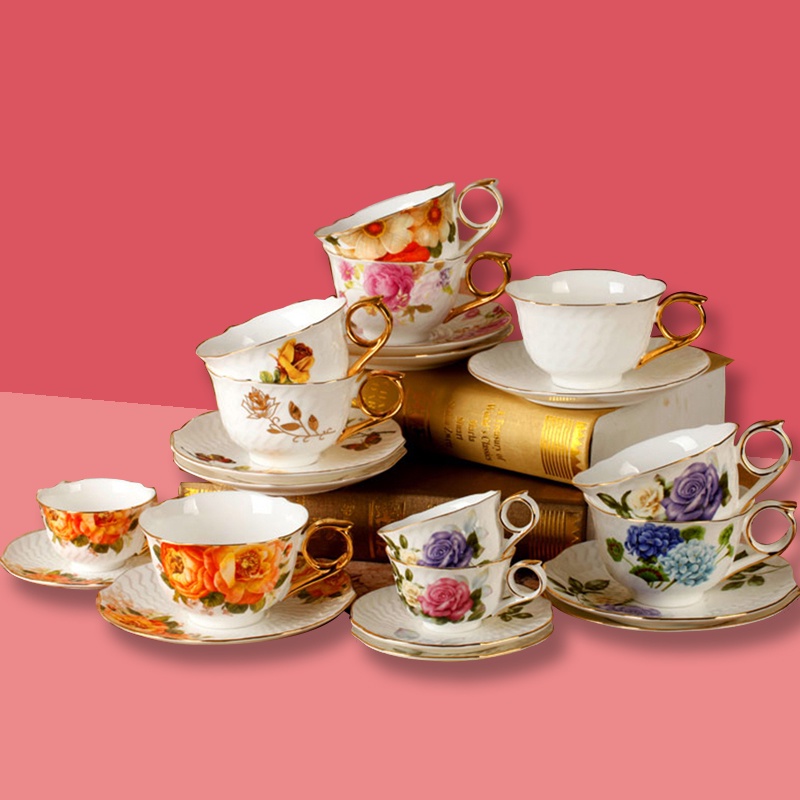 Afternoon tea cup plate group European style coffee cup plate group