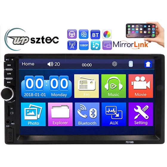 mp5 Car 7018B 7010 7"Inch Double 2 DIN Car FM Stereo Radio Bluetooth