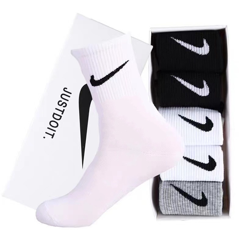 New Nike Sports Socks Mid-tube Cotton Basketball Socks Men's and Women ...