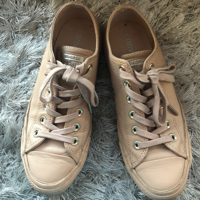 converse all star low leather amberlight