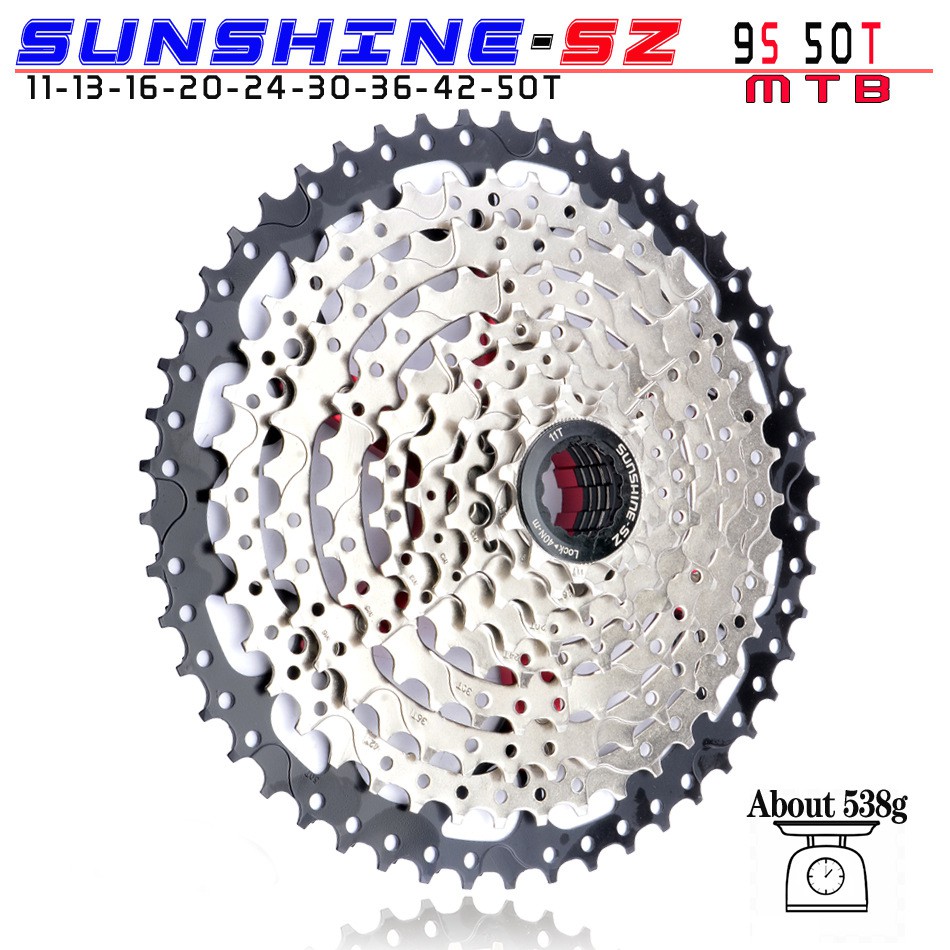 Sunshine MTB Cassette 8 9 10 11 12 Speed 32/36/40/42/46/50/52T Mountain  Bicycle Freewheel Bike Sprocket For Compatible Shimano Sram Sunrace