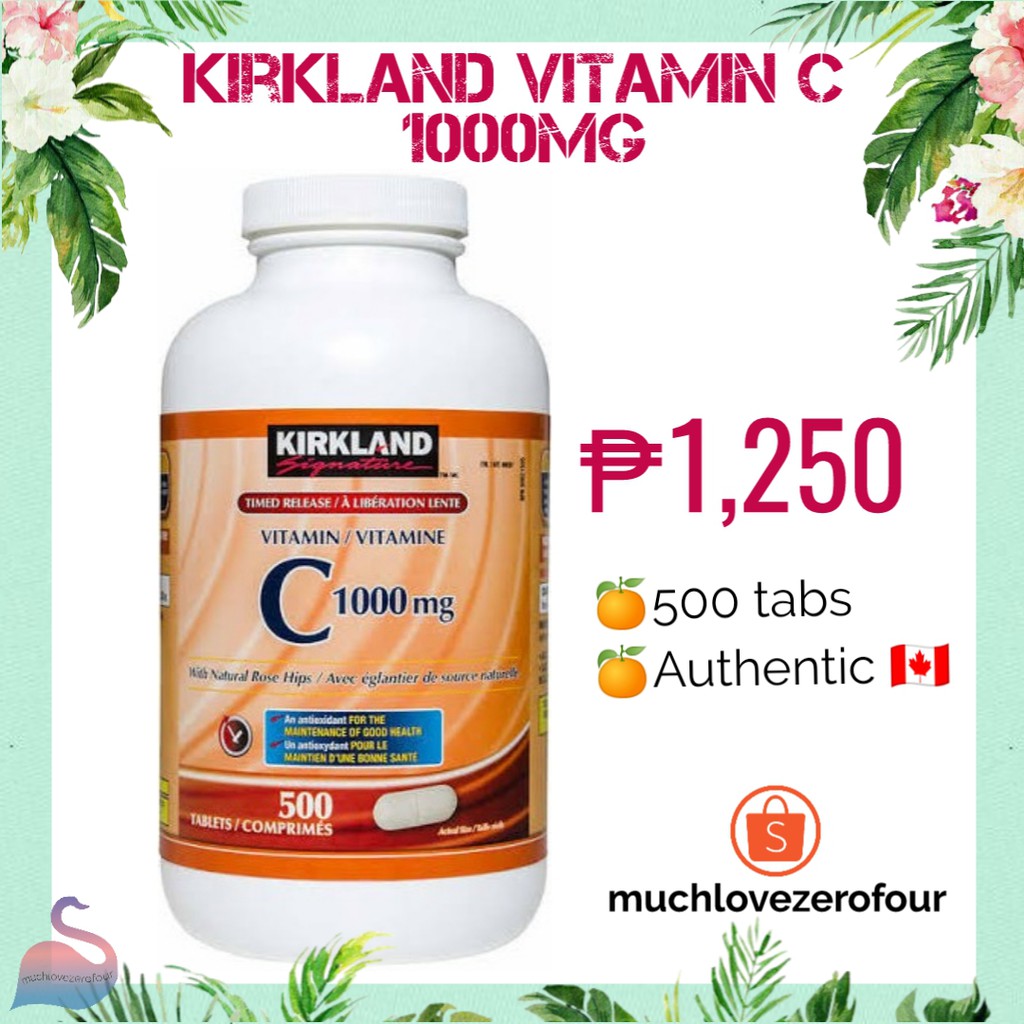 Kirkland Vitamin C 1000mg 500tabs Shopee Philippines