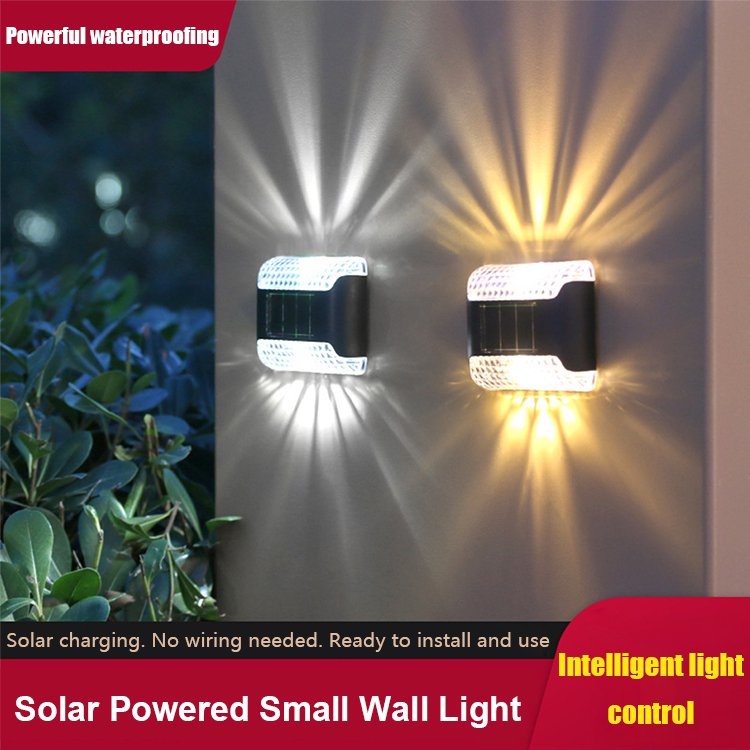 Outdoor Solar Lights Double Head Waterproof Landscape Wall Light