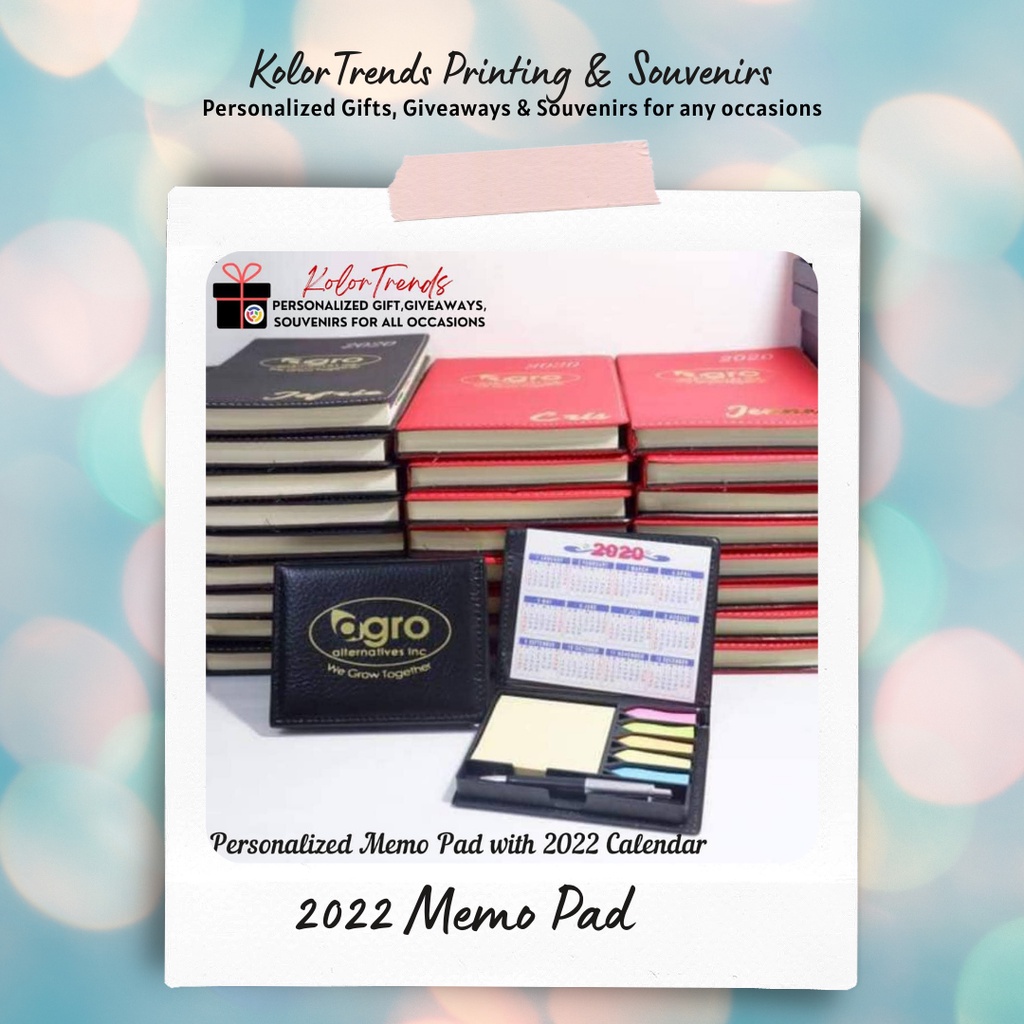 Personalized Memo Pad with 2023 Calendar and Ballpen Shopee Philippines