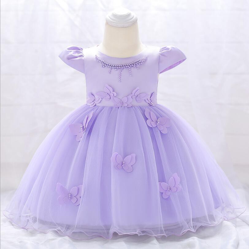 purple color dress for baby girl