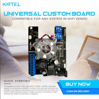 Universal Custom Board Compatible for Any System in WiFi Vendo (Orange Pi / Raspberry Pi)