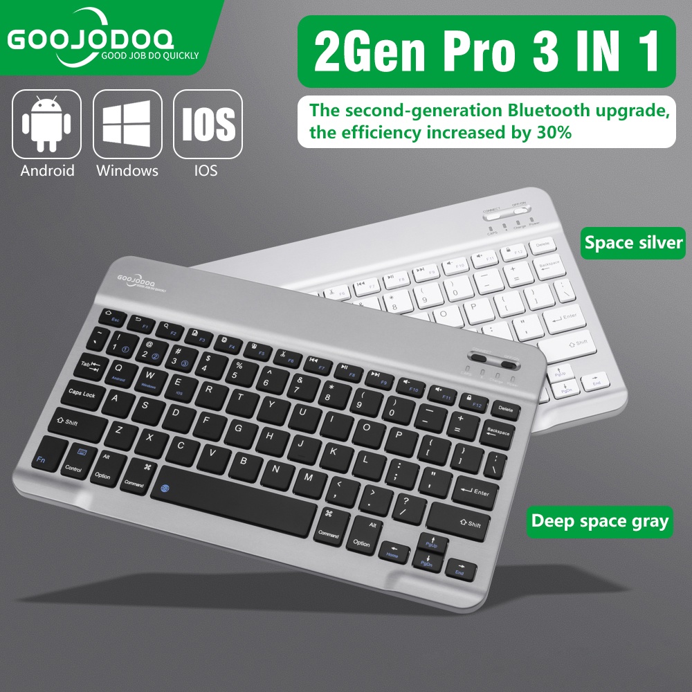 Goojodoq Wireless Bluetooth Keyboard for Android Phone pad Laptop
