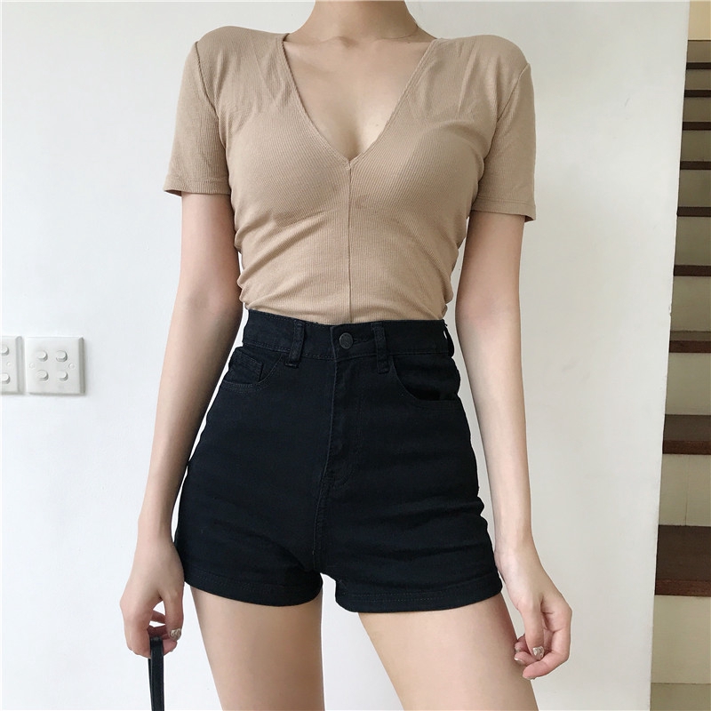high waisted shorts that cover belly button