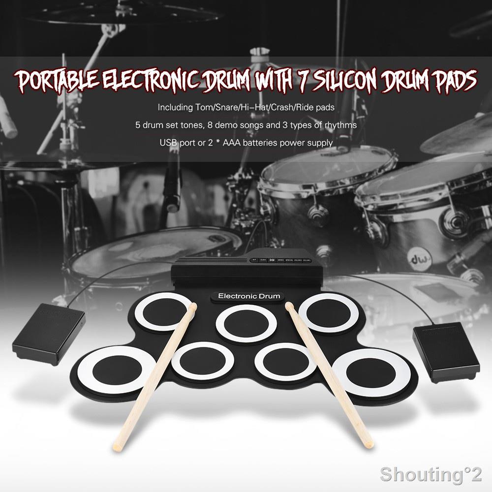 Rixton Portable Digital Drum Set Silicone Electric Drum Kit with