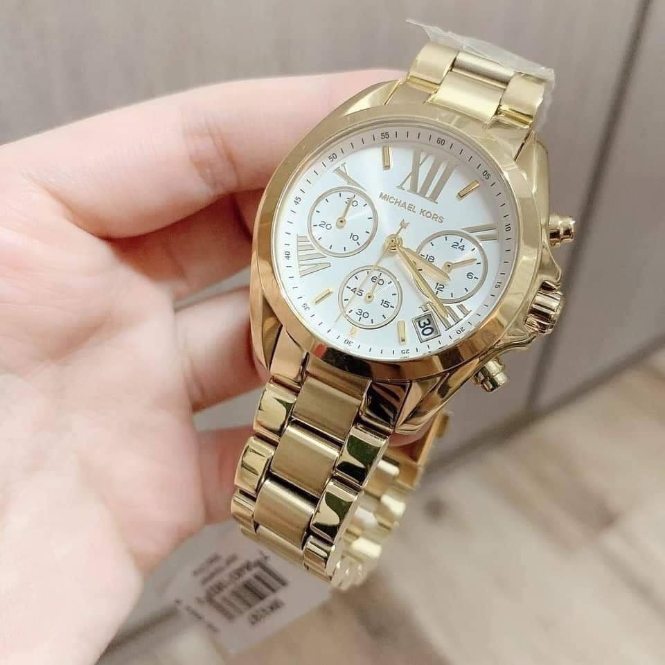 Pawnable MK Bradshaw Gold White Face Michael Kors watch | Shopee Philippines