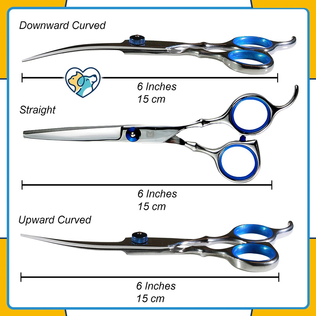 what are curved dog grooming scissors used for