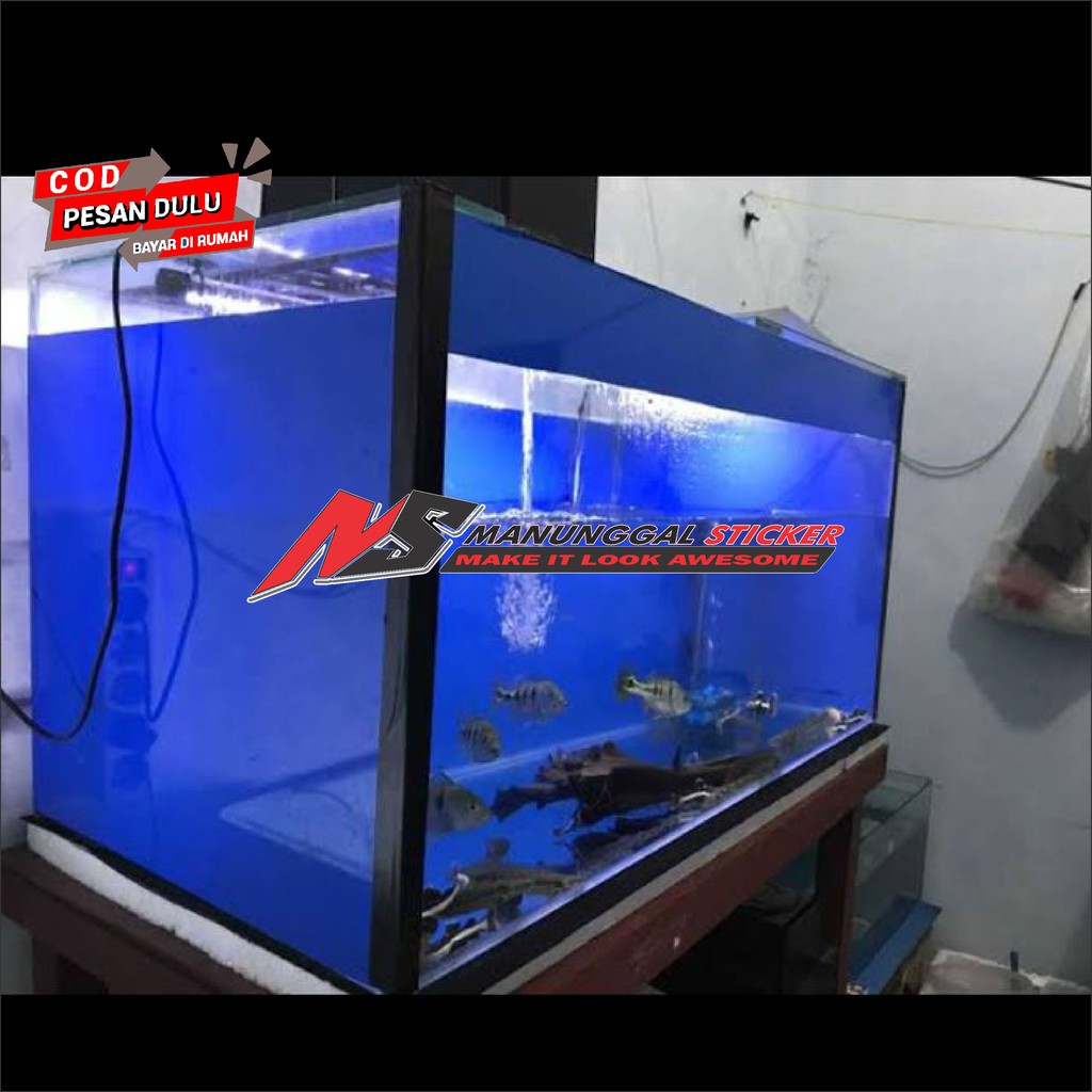 Blue aquarium background Scotlet Stickers | Shopee Philippines